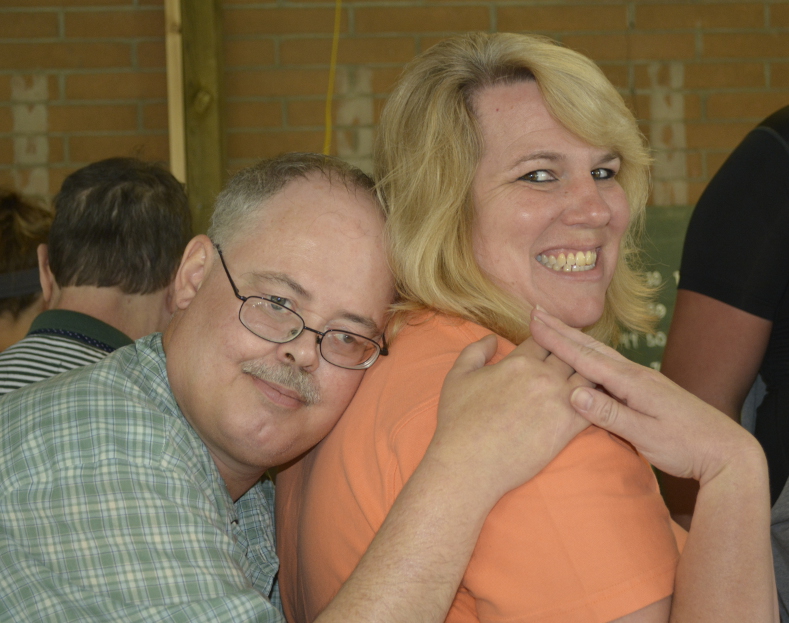 Individuals and staff at the July 4th picnic.